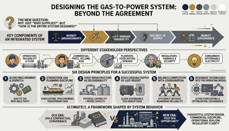 Designing the gas-to-power system: beyond the agreement — key components, stakeholder perspectives and six design principles for a successful system