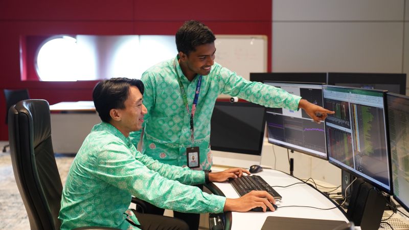 Control room coordination behind gas-to-power — monitoring demand, generation, gas pressure and system frequency
